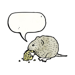 mouse nibbling cheese