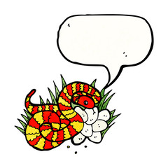 illustrated snake on nest of eggs