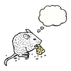 cartoon white mouse