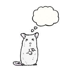cartoon white mouse