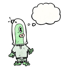 cartoon alien spaceman