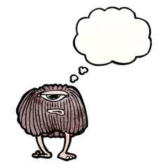 cartoon hairy monster