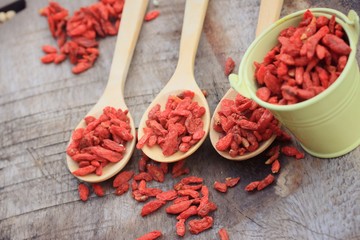 Red dried goji berries