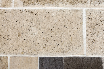 Ancient wall built of white stone