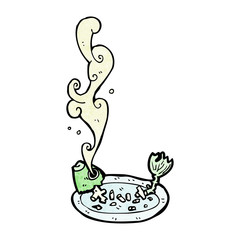 cartoon smelly old fish bones