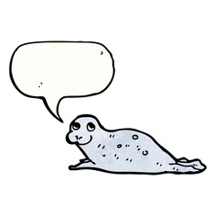 cartoon seal pup