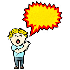 cartoon shouting man