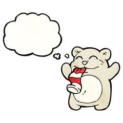 cartoon teddy bear with sock