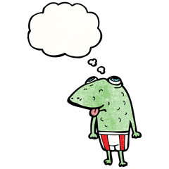 cartoon toad with thought bubble