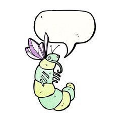 cartoon funny fat butterfly