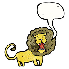 cartoon roaring lion