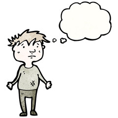 cartoon poor orphan boy