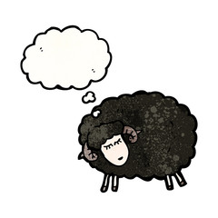 cartoon black sheep