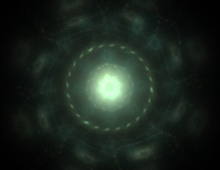 fractal radial pattern on the subject of science, technology and design