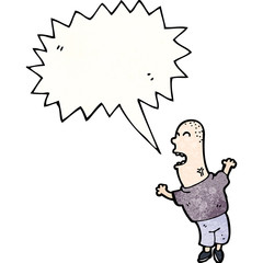 cartoon angry shouting man