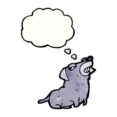 cartoon little dog grinning