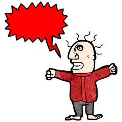 cartoon shouting man