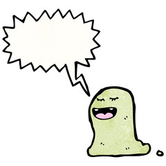 ghost with speech bubble