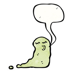ghost with speech bubble
