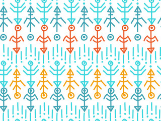 Ethnic seamless pattern. Aztec background. Vector illustration.