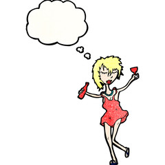 cartoon dancing woman