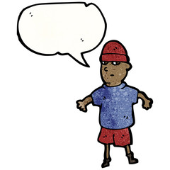 cartoon man with speech bubble