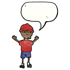 cartoon man with speech bubble