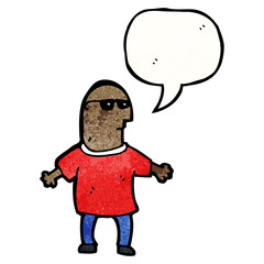 cool guy with speech bubble