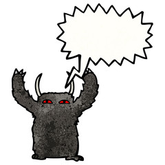 hairy monster cartoon