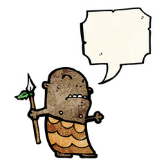 cartoon tribal man