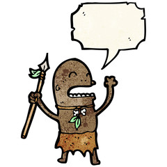 cartoon tribesman
