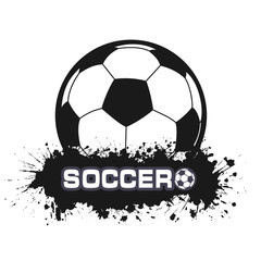 soccer ball a symbol in style grunge