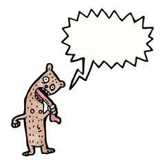 crazy cartoon bear