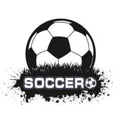 soccer ball a symbol in style grunge