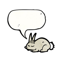 sleeping rabbit cartoon