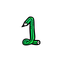 Obraz premium cartoon number one