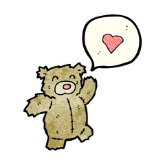 cartoon bear with love heart