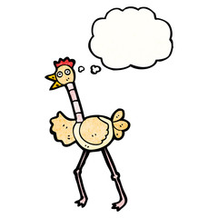 cartoon ostrich