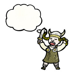 cartoon viking girl