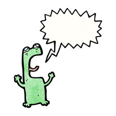 shouting frog cartoon character
