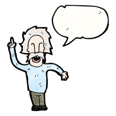 cartoon man with speech bubble
