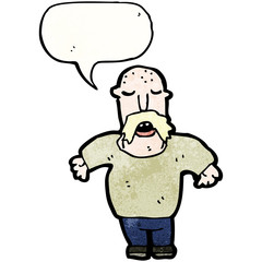 cartoon man with speech bubble