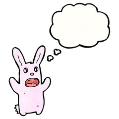 cartoon crazy pink rabbit