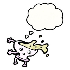 spilled soup cartoon character