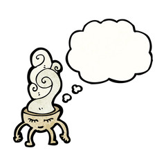 cartoon hot bowl of soup