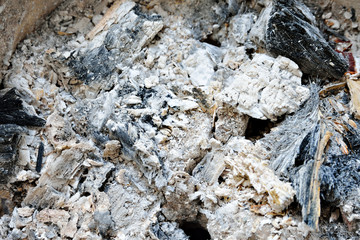 Charcoal ashes