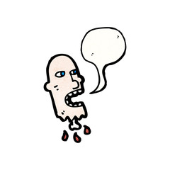 gross talking severed head cartoon