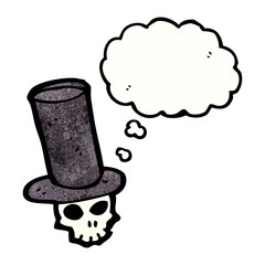 cartoon skull in top hat