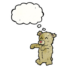 teddy bear with thought bubble