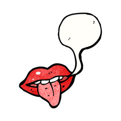 sticking out tongue cartoon